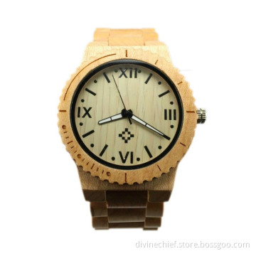 Customize High Quality Natural Wood Watch 3 ATM Water Proof Unisex Style Watch